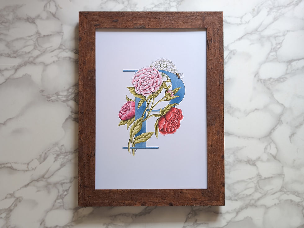 Thumbnail: P is for Peony Print