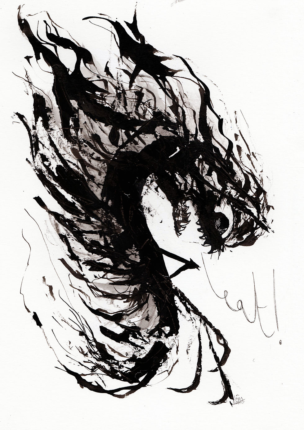 Eat ! - A4 - encre d'impression, et encre de Chine sur papier