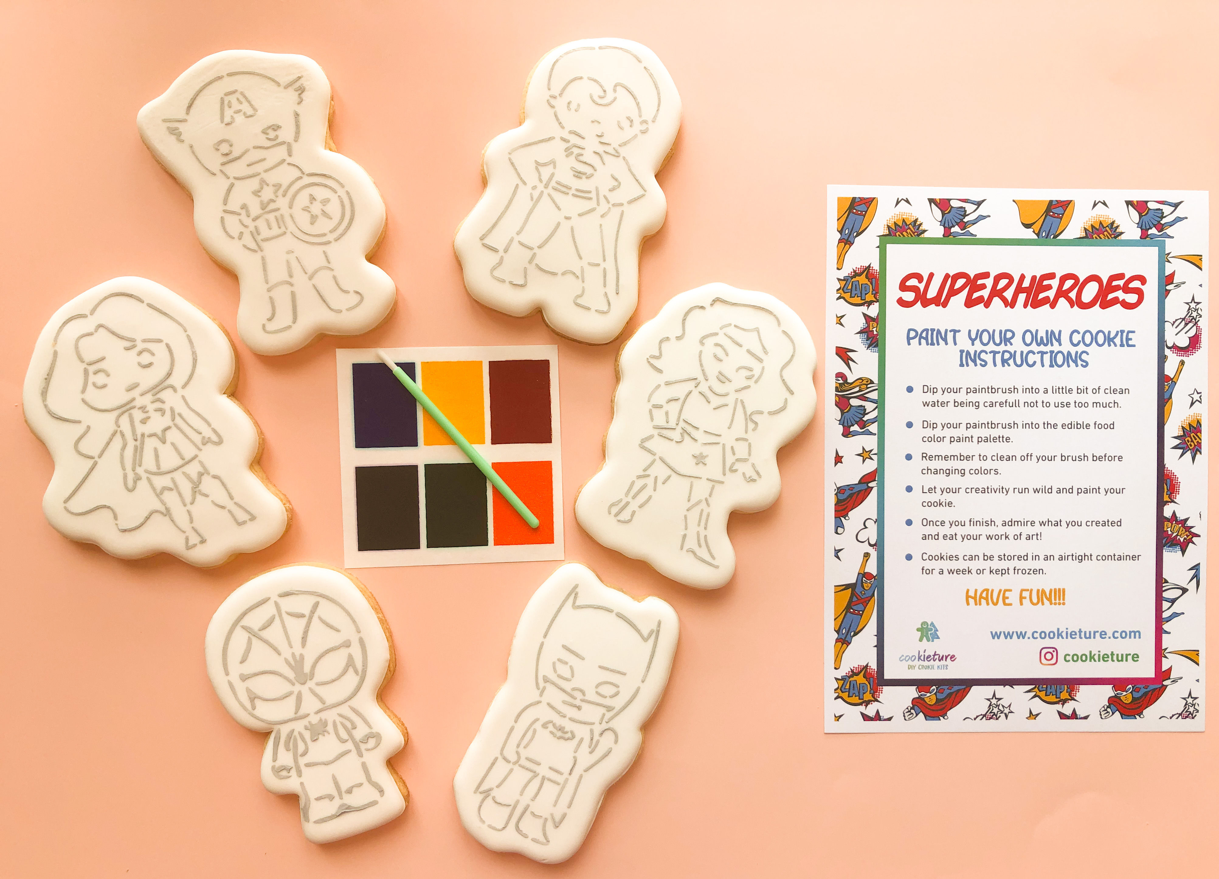 Superheroes PYO Cookie KIT