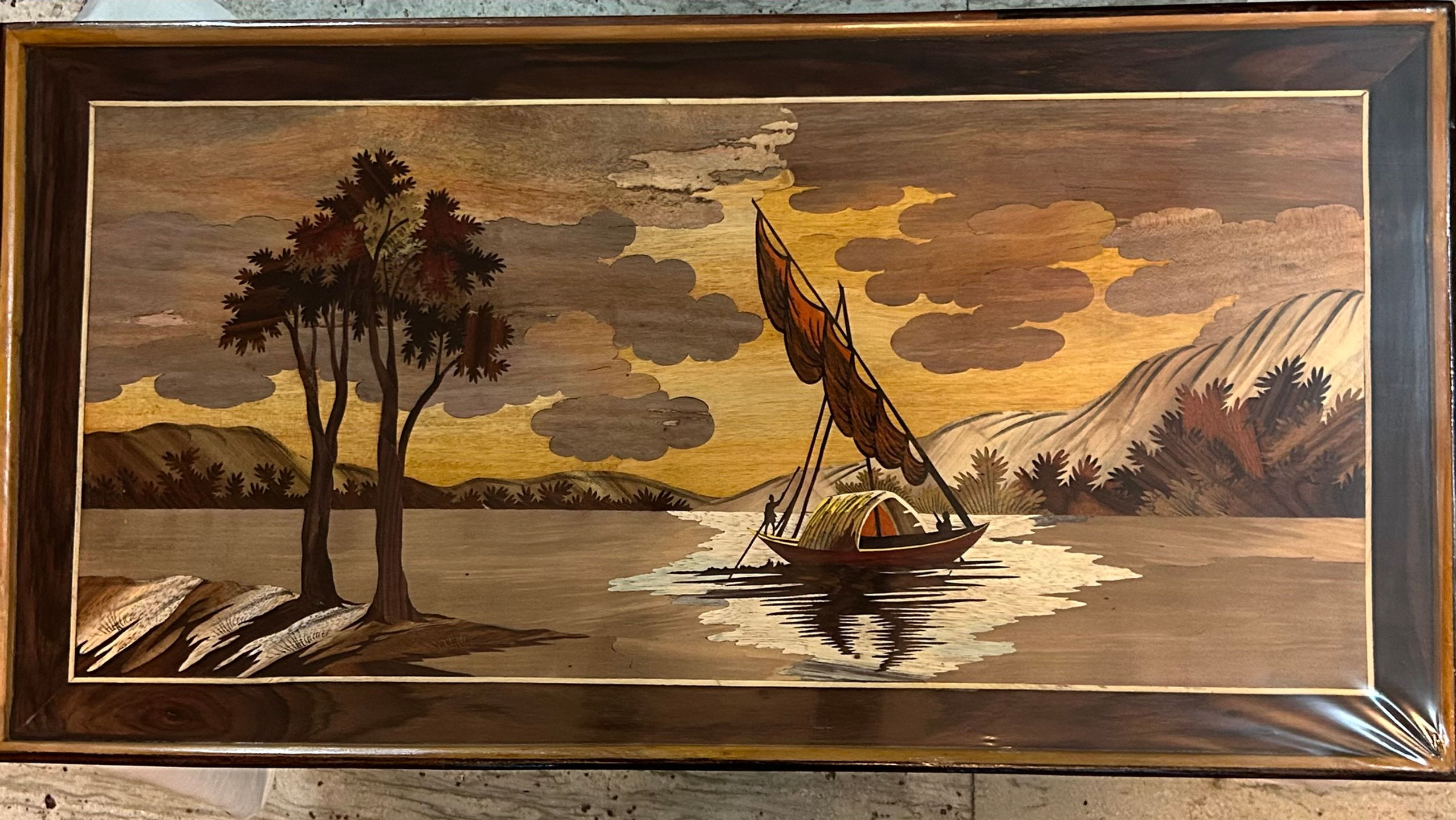 Riverside Boating (36 x 18 inches)