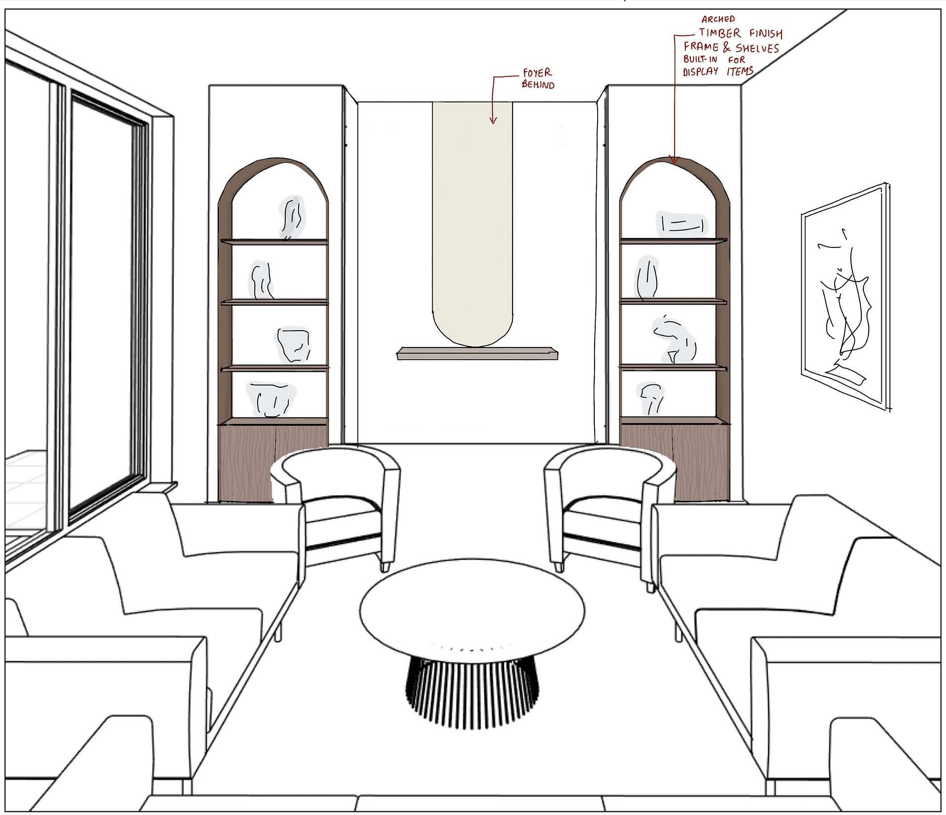 INTERIOR DESIGN CONCEPT SKETCH