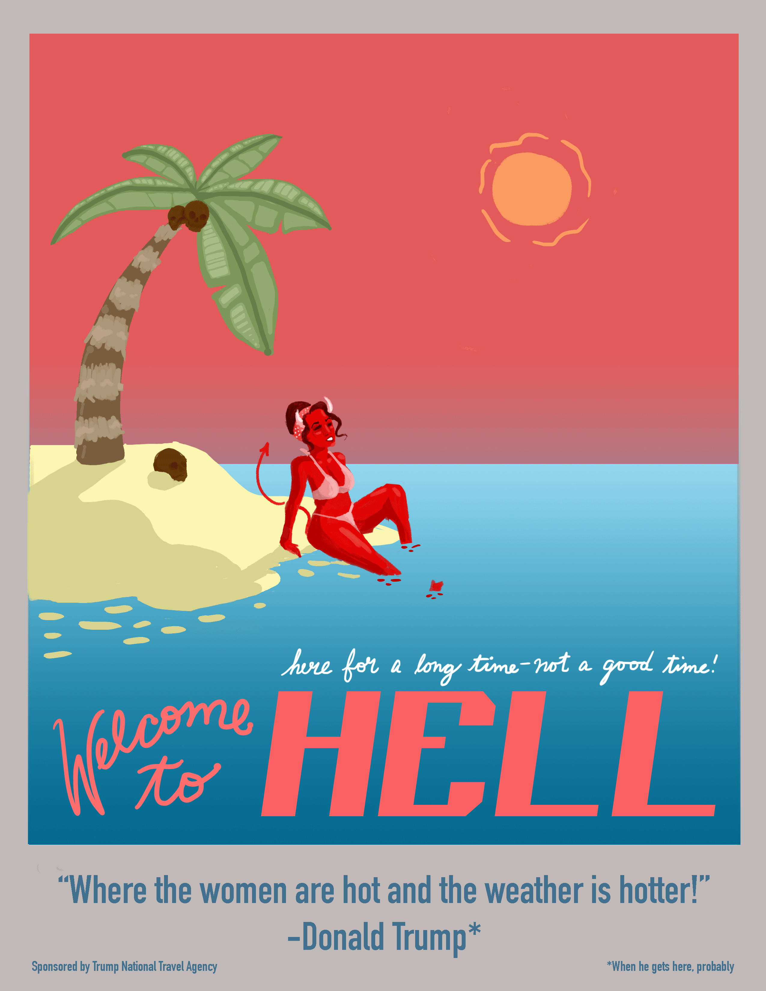 Hell, Conceptual Travel Poster