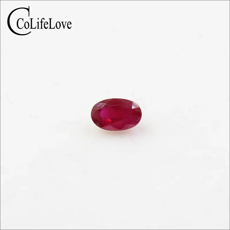 Pierre précieuse naturel ruby rouge sang de 3mm*5mm oval