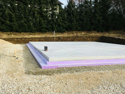 Baumeisterarbeiten I Bodenplatte für ein Fertighaus