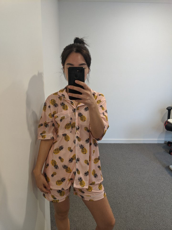 Thumbnail: Pineapple Two Pieces Suit PJ Set