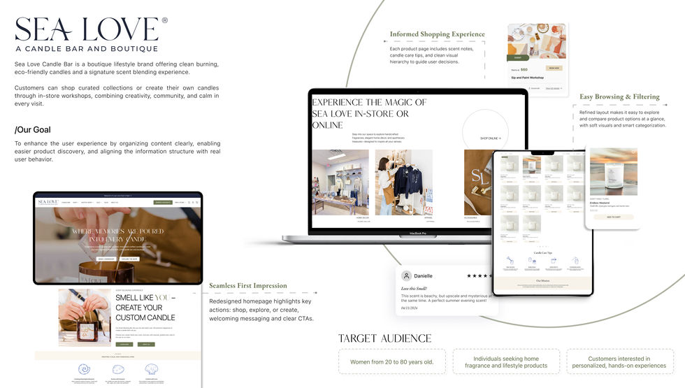 Sea Love Website Redesign