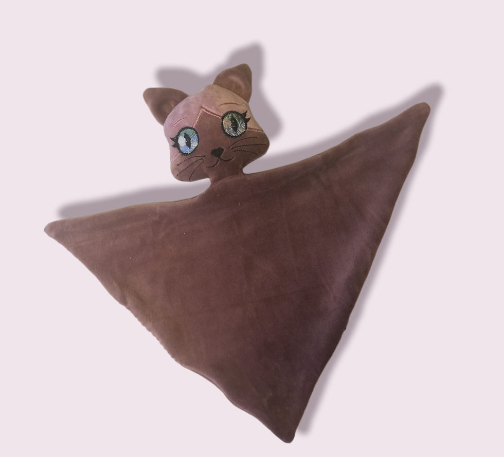 Thumbnail: Knuffel doekje roze kat