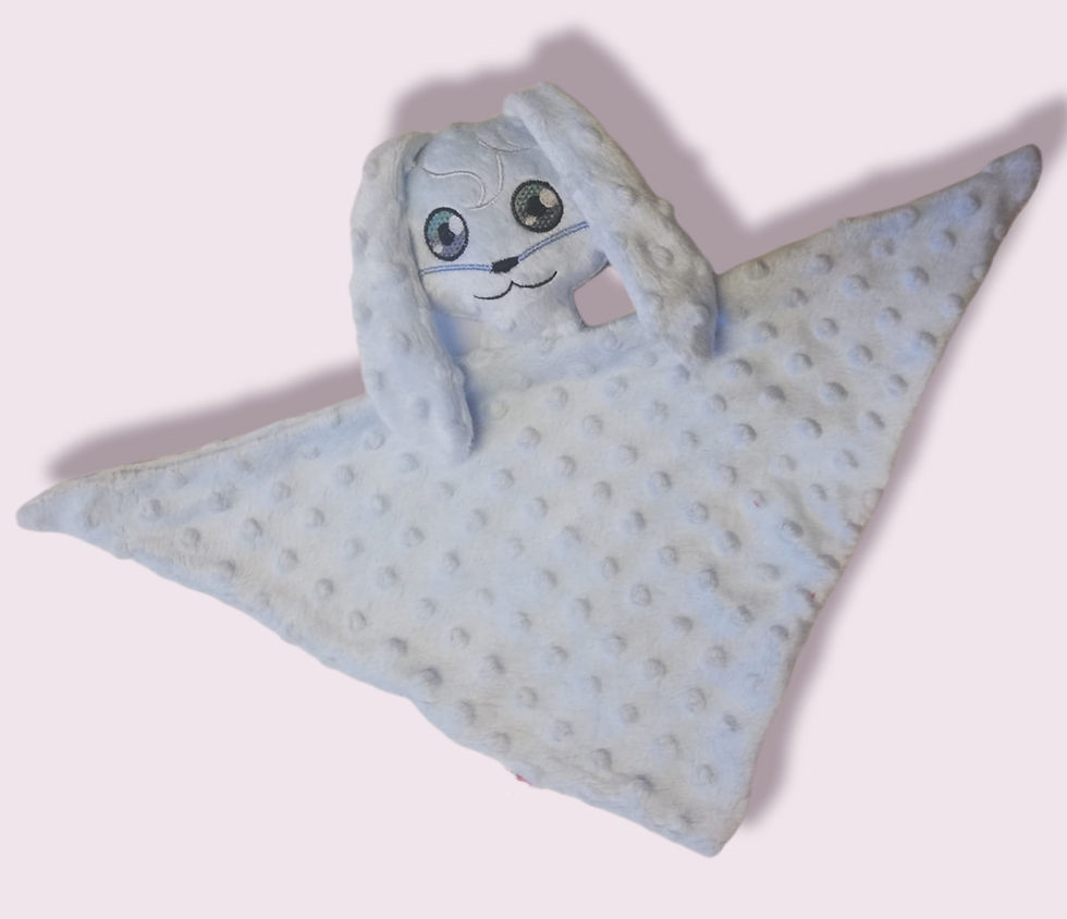 Thumbnail: Knuffel doekje blauwe konijn