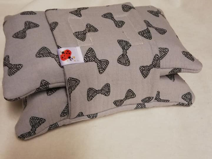 Luier etui grijs, strikken