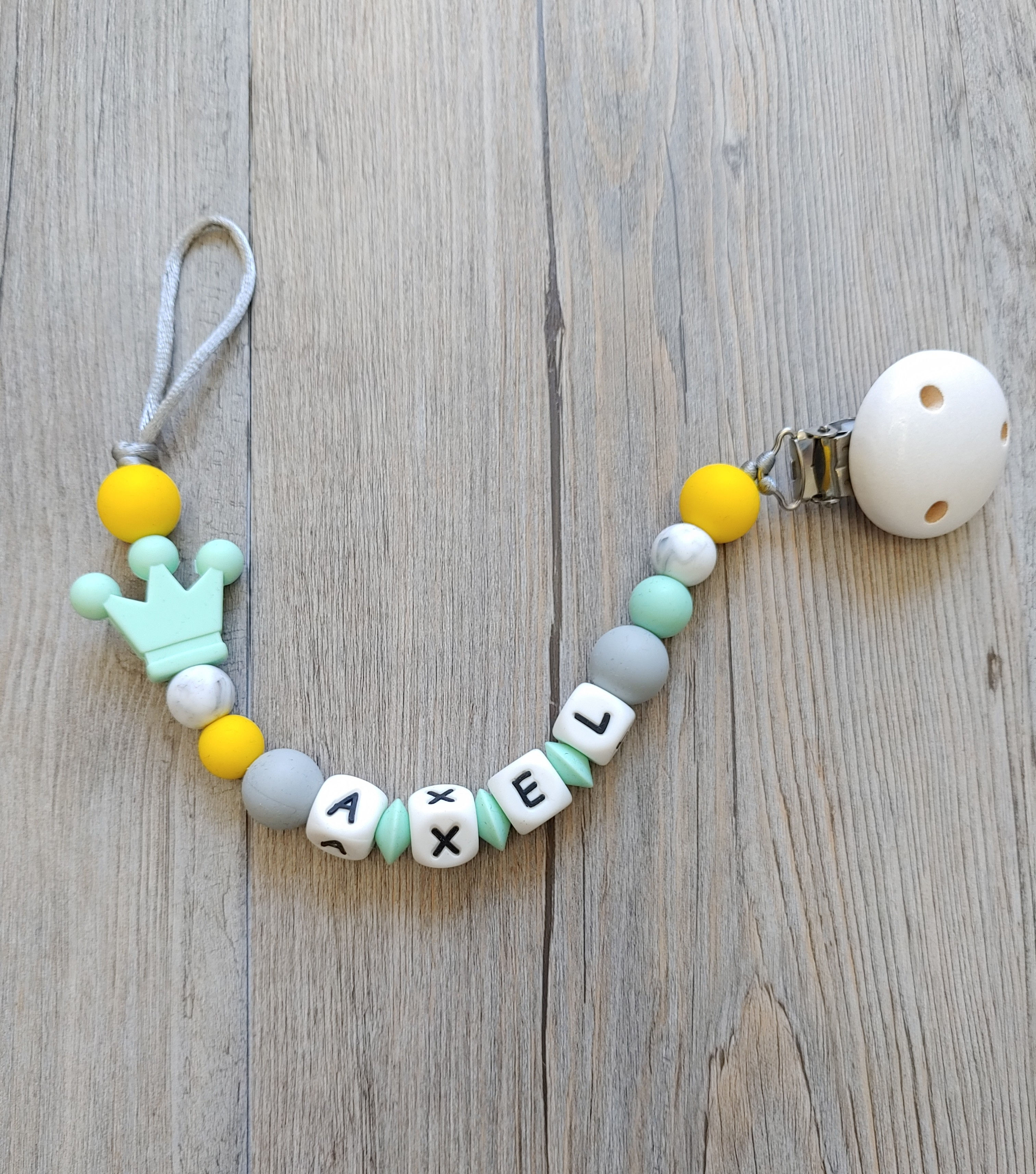 Chupetero de Silicona Libre de BPA Con Nombre