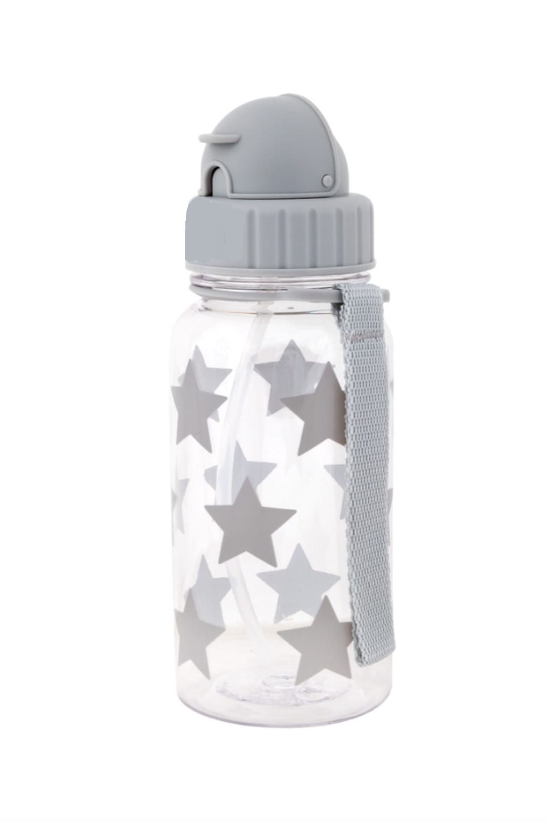 Botella Plástico Estrellas Gris