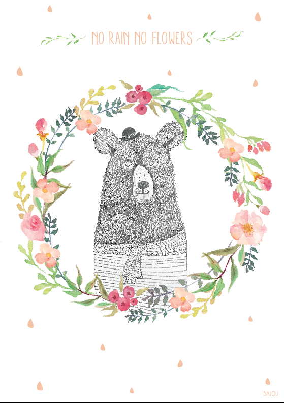 "No rain, no flowers"