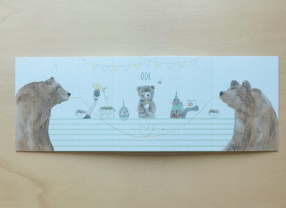 Ode vouwkaart - spaghettifestijn