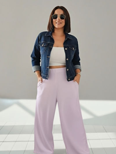 Pantalon modal large Lila