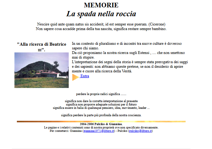 digilander.libero.it/memorie (2005)