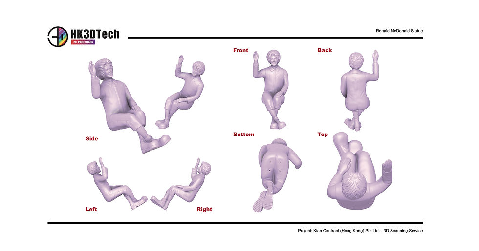After denoising the raw 3D scan data of the Ronald McDonald statue.