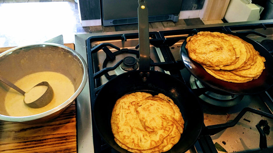 crêpes aux légumes avec un assaisonnement au feeling 