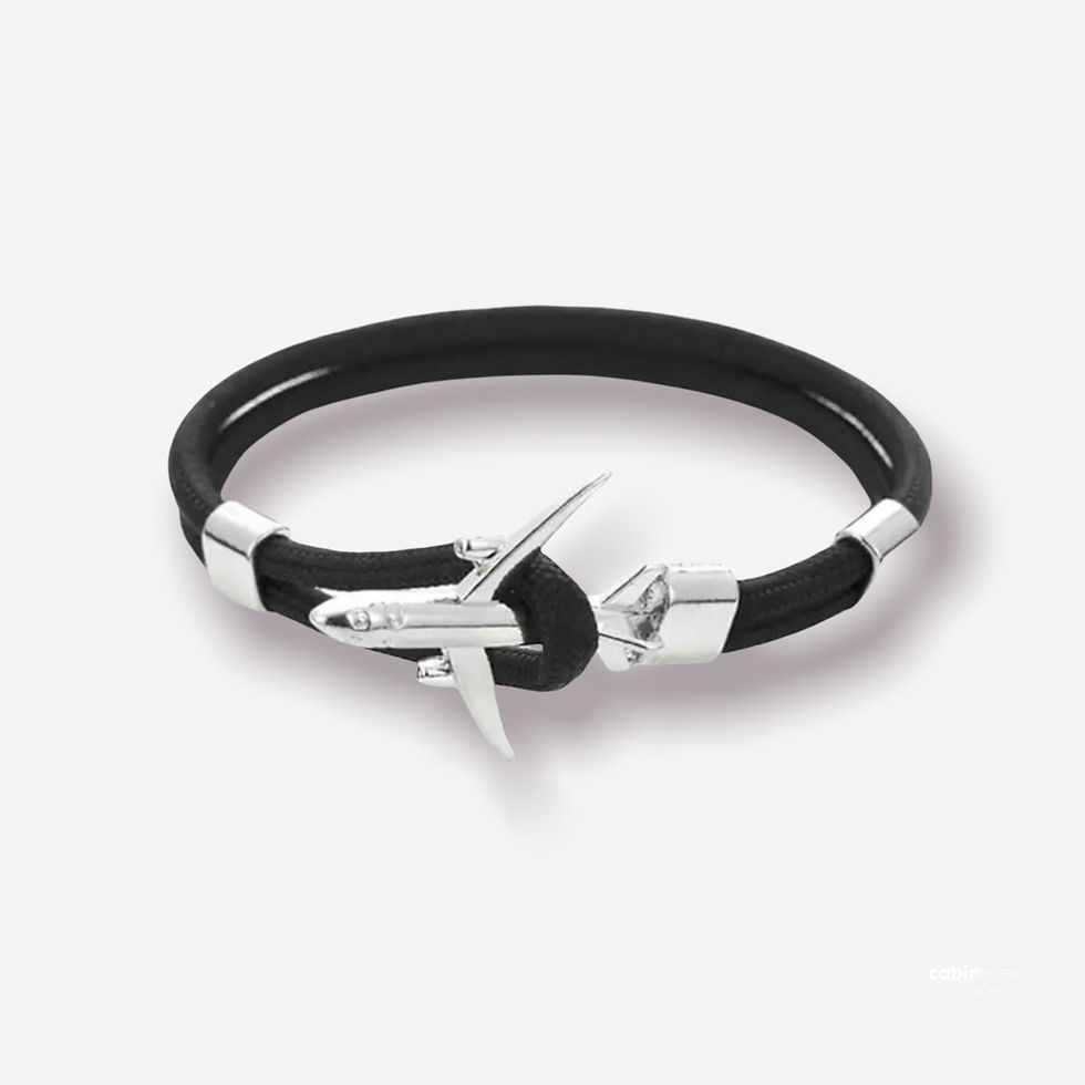 Miniaturbild: Flugzeug Armband Silber Look