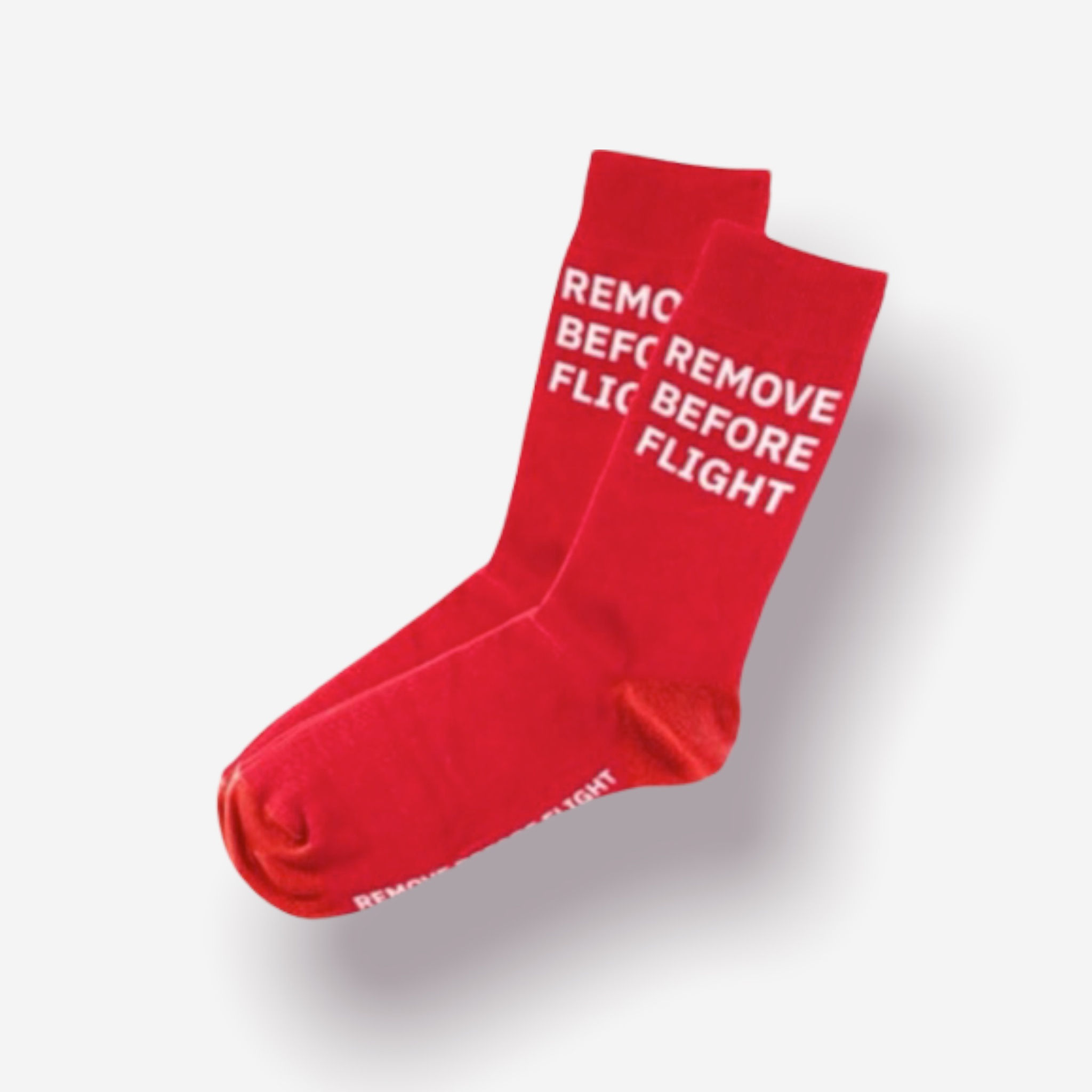 Socken "Remove before Flight"