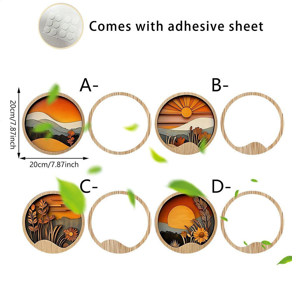Thumbnail: Boho Sunset & Wildflower Wooden Wall Decor