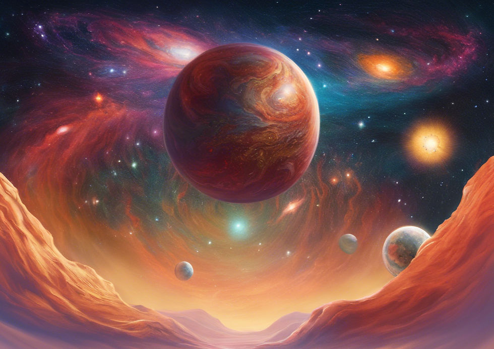 The universe showing planets etc.