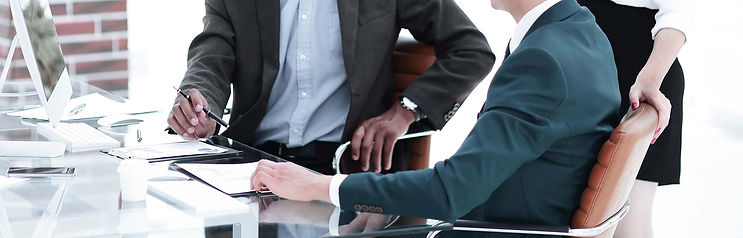 business team in the workplace in the of