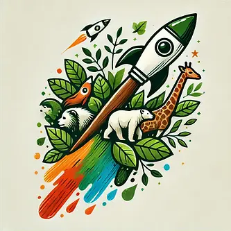 DALL·E 2024-09-25 00.45.27 - A logo blending the zoo's natural elements with a more artist