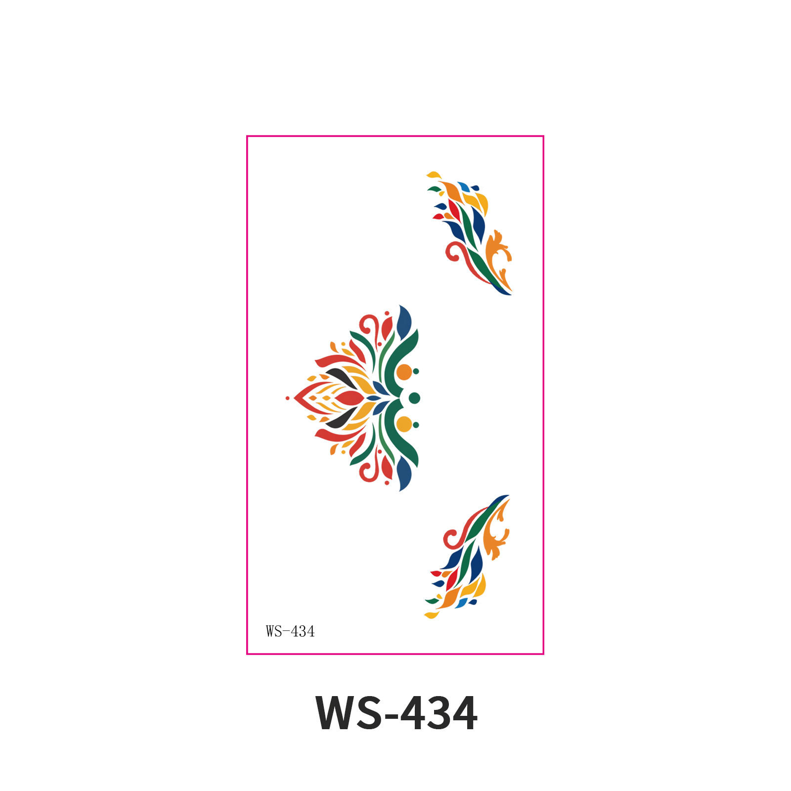 FACE TATTOO COLORED WS-434
