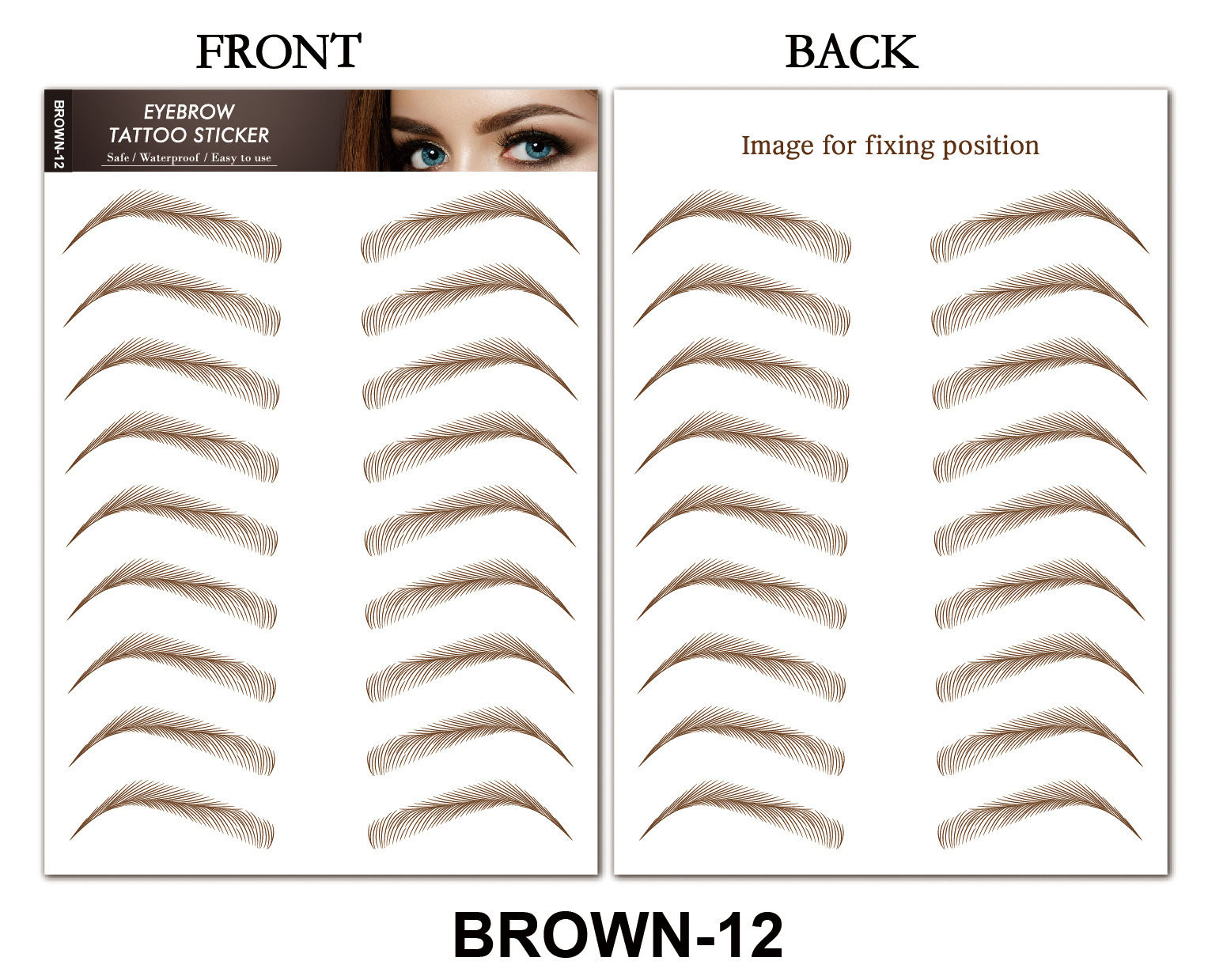EYEBROW TATTOO BROWN-12