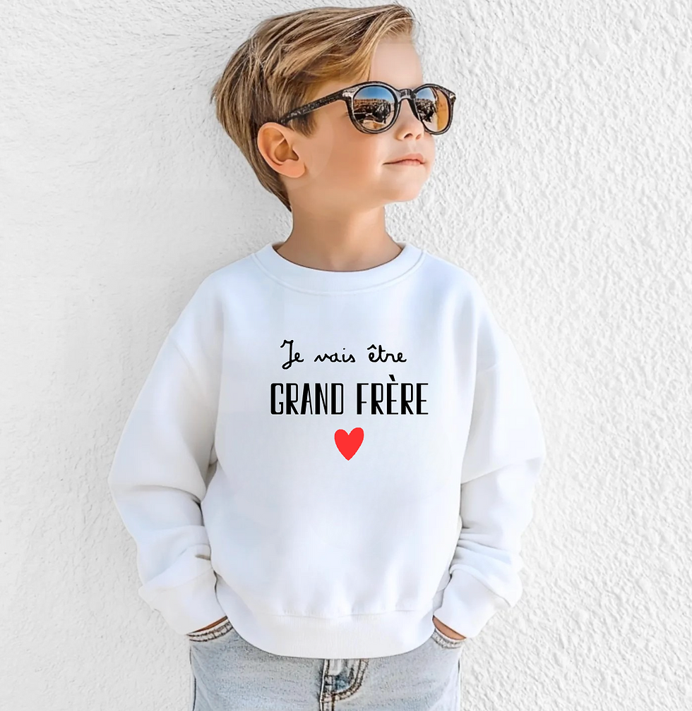 sweat enfant personnalisé frère