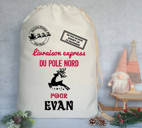 Hotte de Noël Personnalisée Boutique d'Esmée