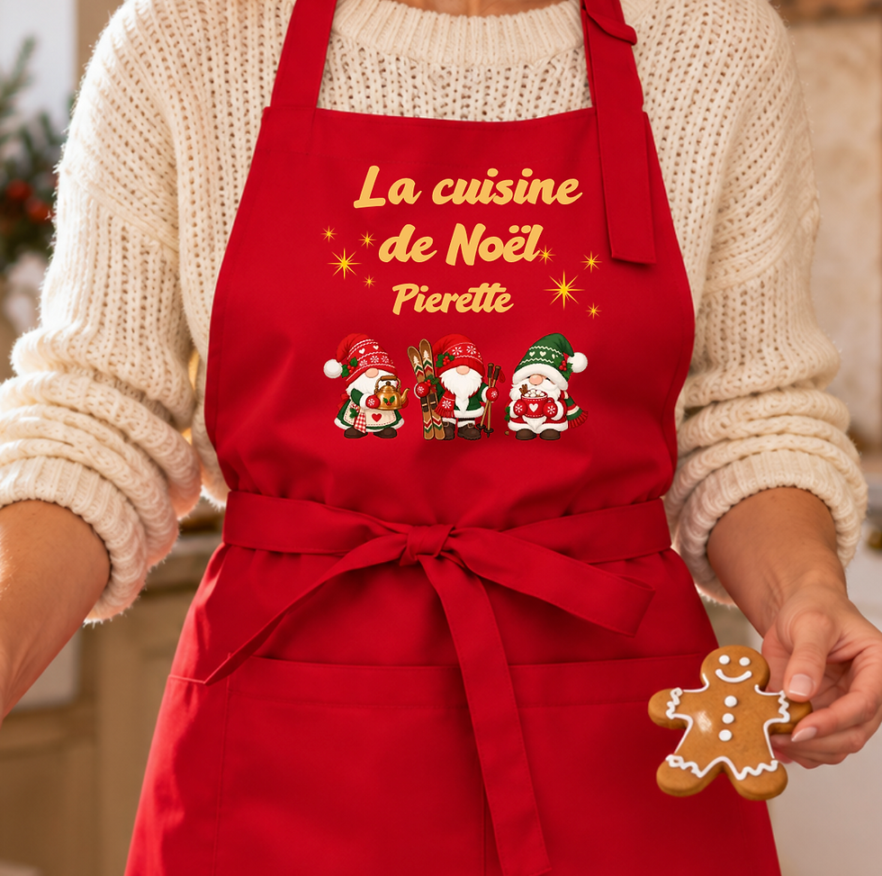 tablier personnalisé femme noël