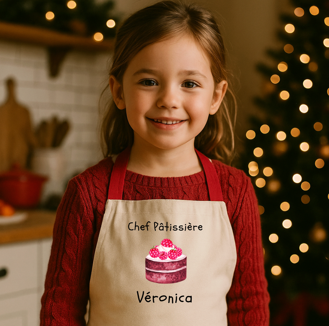 tablier enfant noël personnalisé