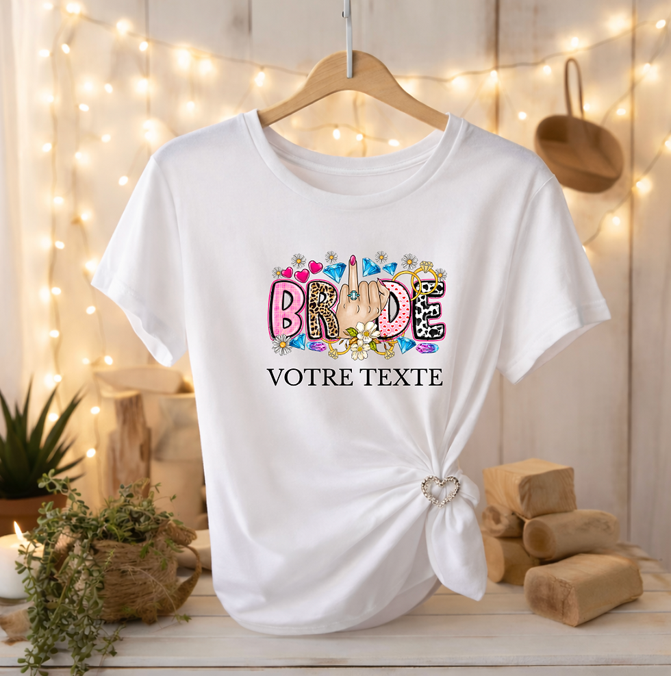 Miniature : t-shirt la mariée strass