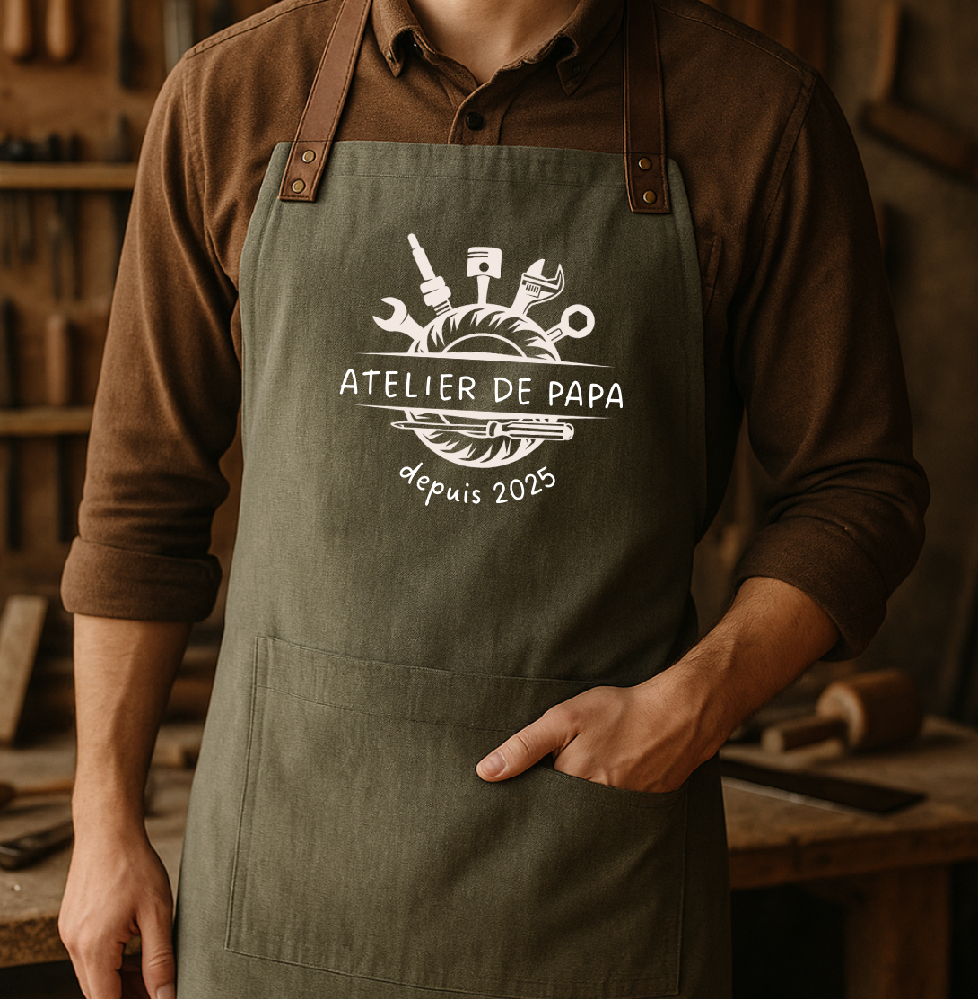 tablier homme bricolage personnalisé