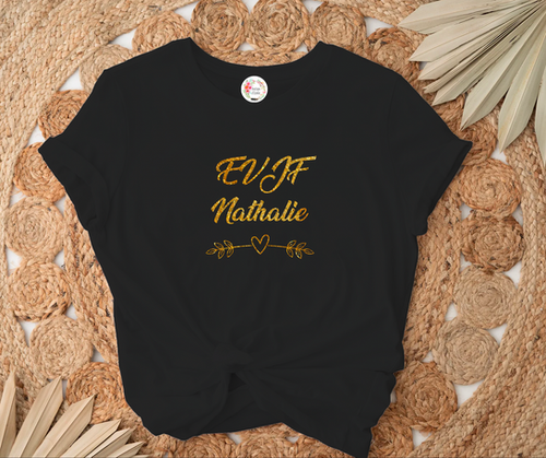 T-Shirt Personnalisé "La Mariée" Pour EVJF - Team Mariée, Cadeau Demoiselle D'Honneur