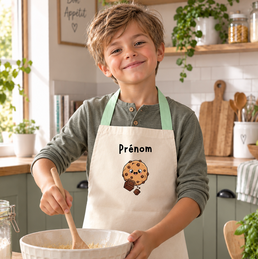 tablier enfant cookie personnalisé