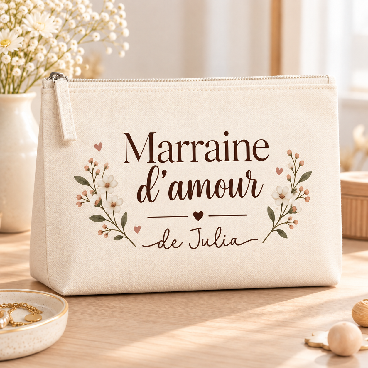 Pochette personnalisée Marraine d'Amour