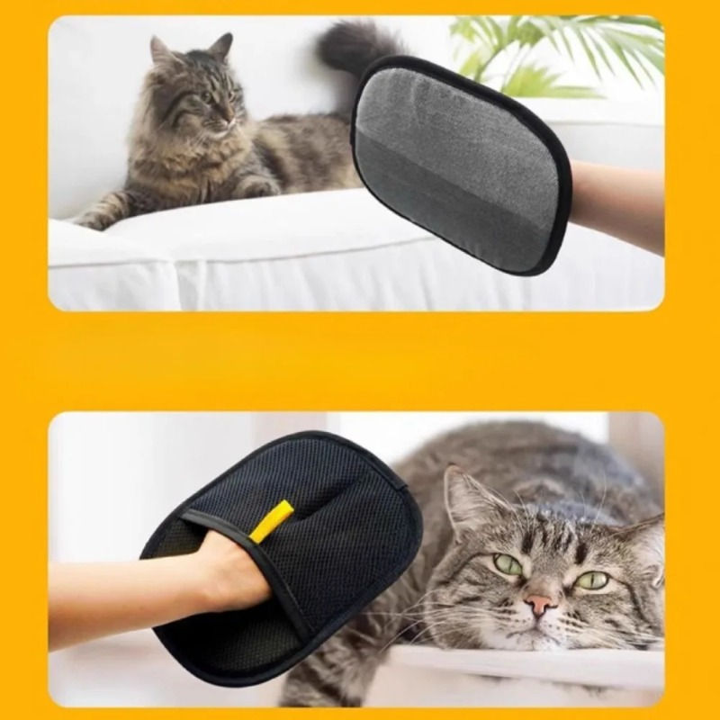 Thumbnail: Double-Sided Pet Grooming Gloves for Cats And Dogs