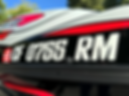 Custom Boat Registration Numbers Sleek White Center / Chrome
