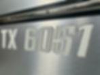 Thumbnail: Custom Boat Registration Numbers Sleek White Center / Chrome