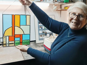 vitrail de 18 pièces