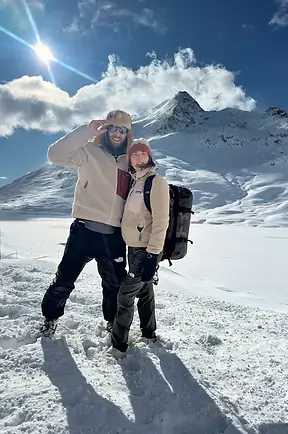 Mattia Melegari e la mamma all’Ospizio Bernina, a 2.253 metri di quota