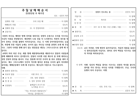 2025년 성령강림 후 제1주 주보