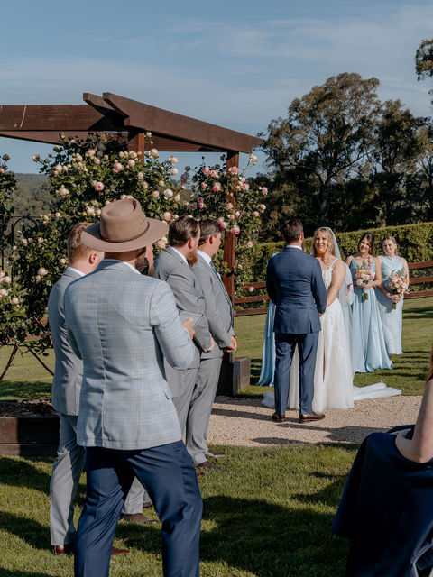 Shaun being captured with the couple listening closely