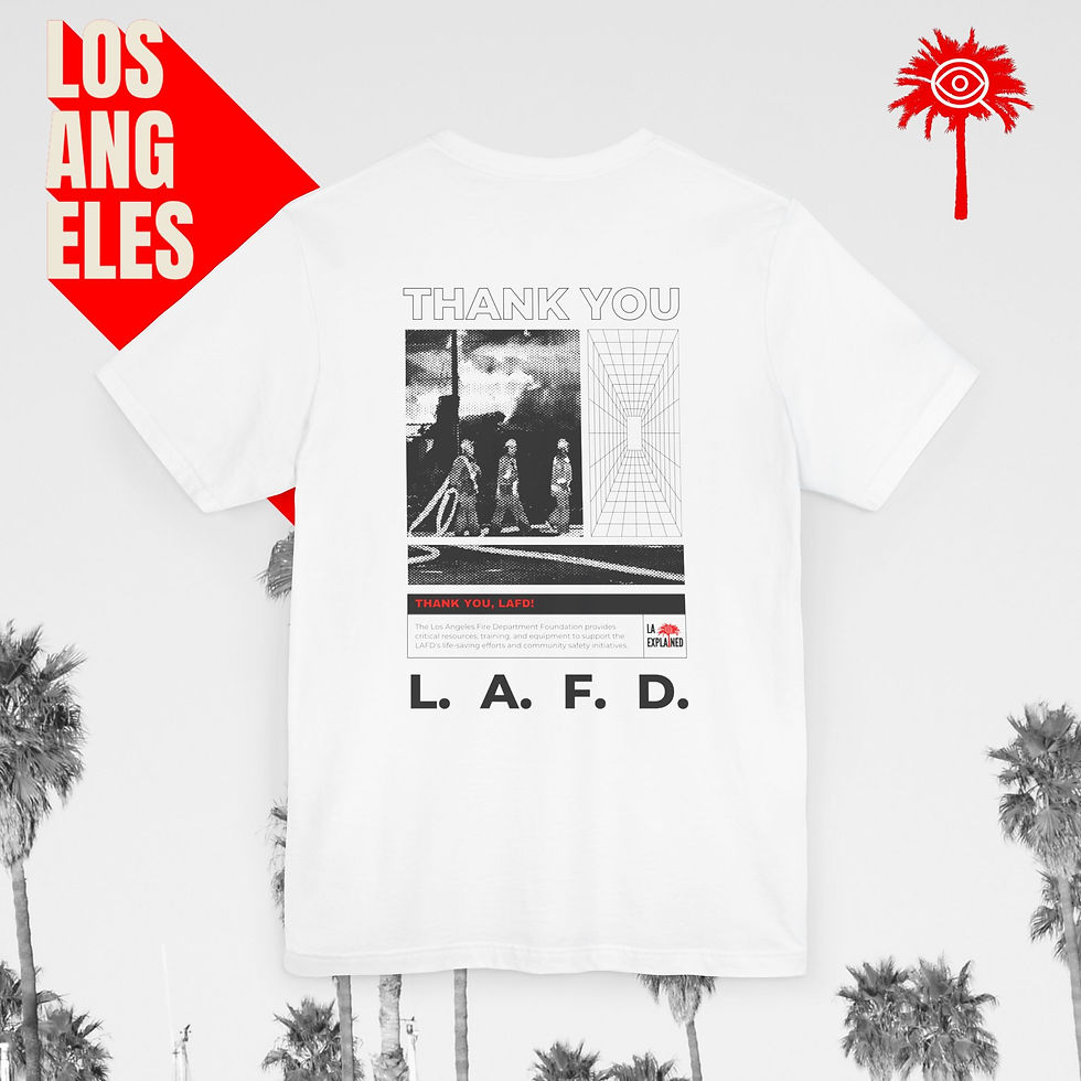  Women's White THANK YOU L.A.F.D. Fundraiser Tee 