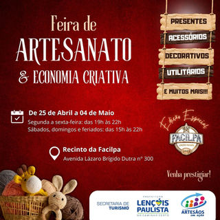 Vem aí a Feira de Artesanato e Economia Criativa na 45º Facilpa