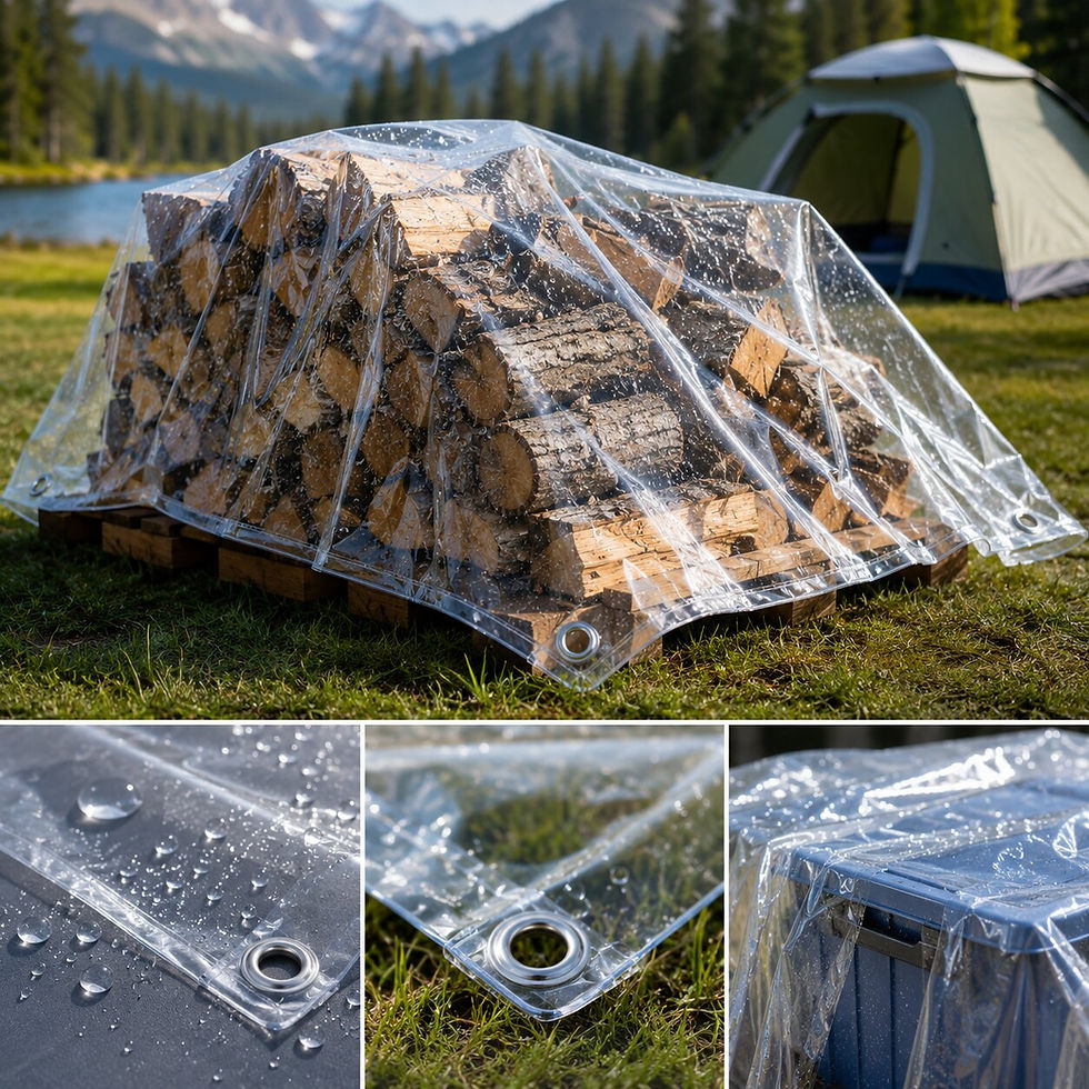 Durable Clear Waterproof Tarpaulin for Camping & Storage