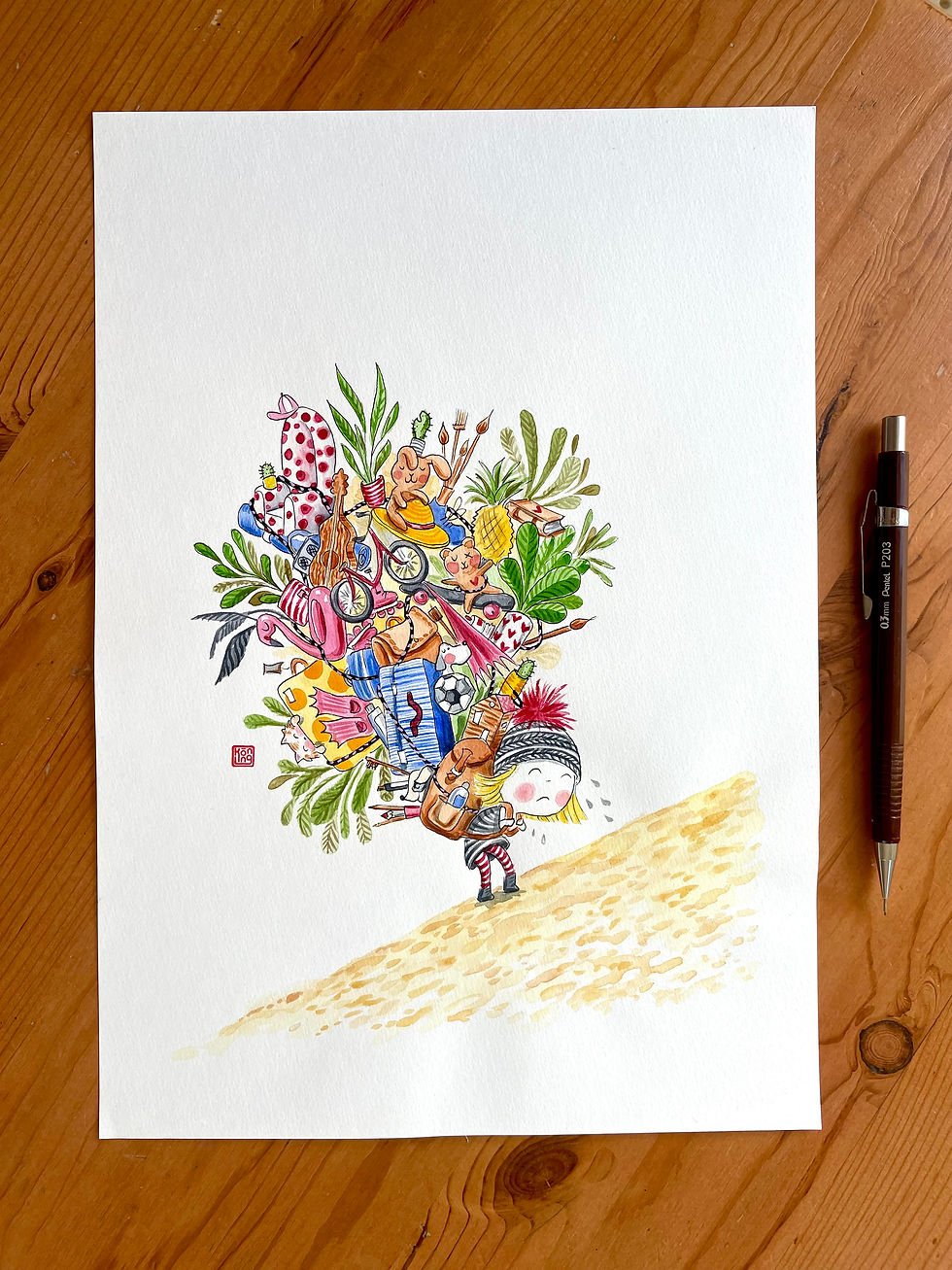 Original illustration 'Trek'