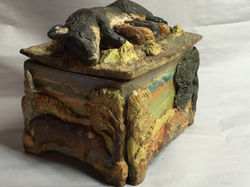 Lidded Hog Box (detail)